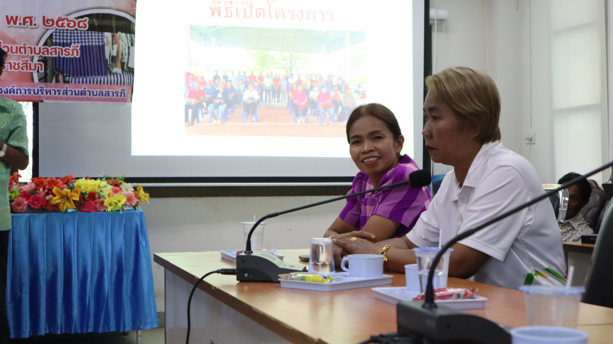 วันศุกร์ที่ 10 ตุลาคม 2568 เวลา 10.00 น. นายวิเชียร แตนกระโทก เป็นประธานในพิธี มอบใบประกาศให้กลุ่มแม่บ้าน ตามโครงการฝึกอบรมอาชีพระยะสั้น การทอผ้าขาวม้า โดยมีคณะผู้บริหาร หัวหน้าส่วนราชการ เจ้าหน้าที่กองสวัสดิการฯ เข้าร่วมในครั้งนี้ และได้รับความประสบผลสำเร็จจากการขาย มีรายได้ ใช้ในการซื้อวัสดุอุปกรณ์บางส่วน ทำใ้ห้สามารถต่อยอด ในการทอผ้าขาวม้าและผ้าถุงลายต่างๆ เป็นรายได้เสริม จากการอบรมในครั้งนี้ ณ ห้องประชุมชั้น 2 องค์การบริหารส่วนตำบลสารภี